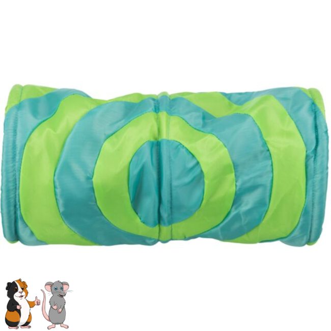 Relax-tunnel - Tunnel voor cavia's en andere knaagdieren - ø 15 × 35 cm - Turquoise / Groen