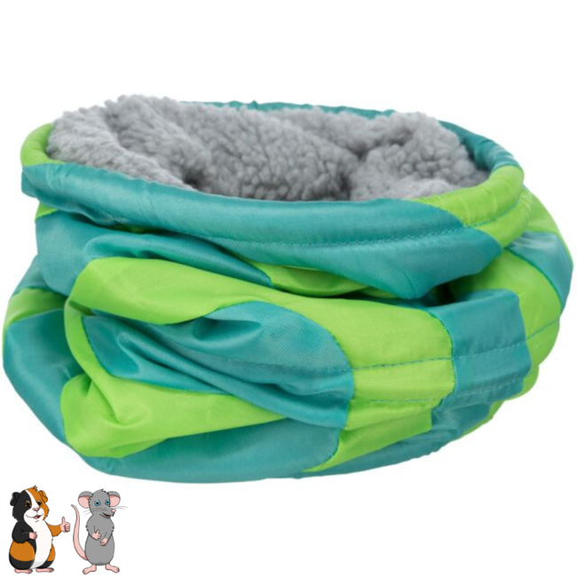 Relax-tunnel - Tunnel voor cavia's en andere knaagdieren - ø 15 × 35 cm - Turquoise / Groen