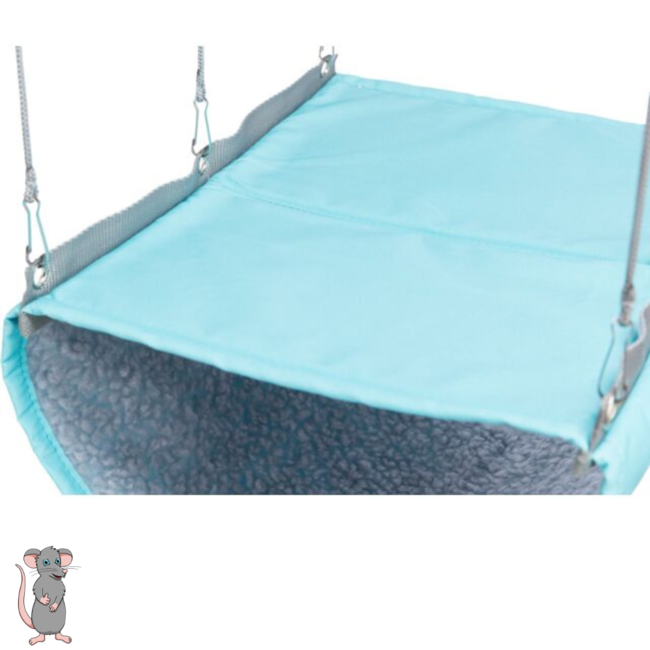 Hangmat met twee verdiepingen voor ratten - Wasbare hangmat voor knaagdieren - 22 × 15 x 30 cm - Assorti