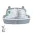 Corner toilet with screw mounting, gray, 41.5x31x20.5 cm