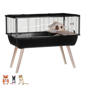 Zolux  Rodent enclosure on legs 78 x 48 x 36 cm - Black