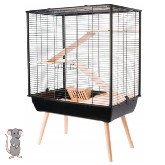 Zolux  Rodent enclosure on legs 78 x 48 x 80 cm - Black
