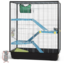 Large cage for rats with multiple platforms - 100 x 50 x 116 cm - Black / Blue