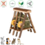 Hayrack with corn and hay 17 × 20 × 17 cm