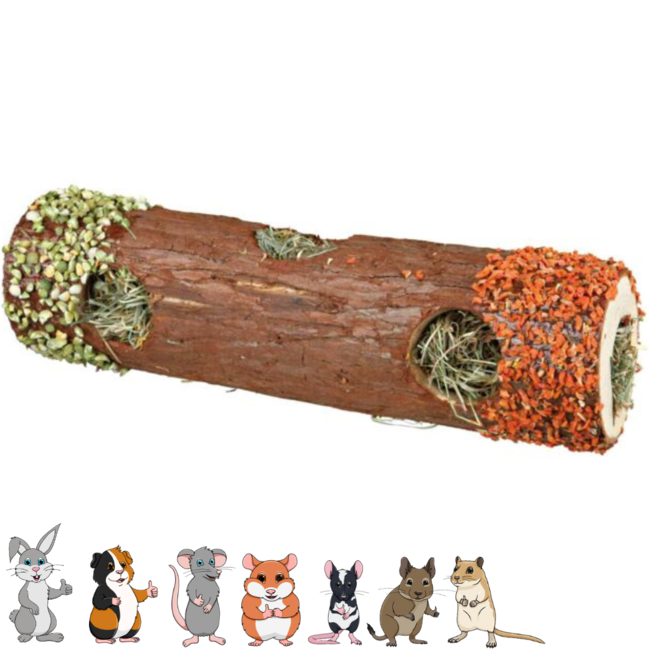 Tunnel Tube with Hay and Vegetables ø 9 × 30 cm, 35 g