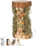 Tower with mountain hay and seeds - Snack for rabbits and rodents - 13 × 17 × 13 cm - 110 grams - Chew wood