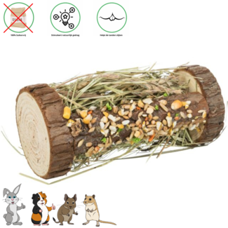 Trixie Gnaw tower with mountain hay and seeds 13 × 17 × 13 cm, 110 g