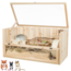 Knaagdierverblijf met verdiepingen - Hok voor goudhamsters, gerbils en muizen met plexiglas- 100 × 50 × 50 cm - Hout