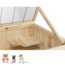 Spacious rodent enclosure with plexiglass - Cage for Syrian hamsters and gerbils - 115 x 60 x 60 cm - Wood
