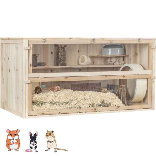 Wooden Rodent Enclosure 115 × 60 × 60 cm