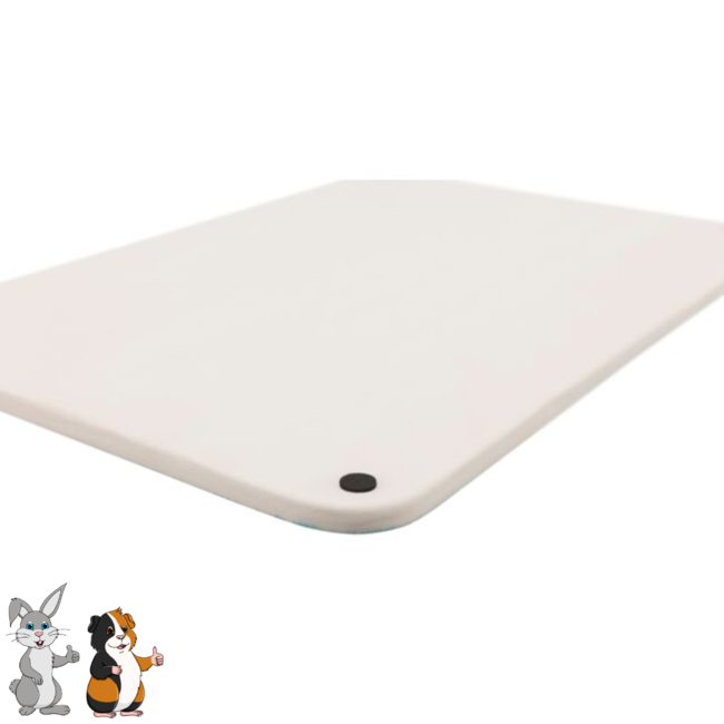Cooling plate for summer - Ceramic plate for rabbits and guinea pigs - 28 × 20 cm - Blue