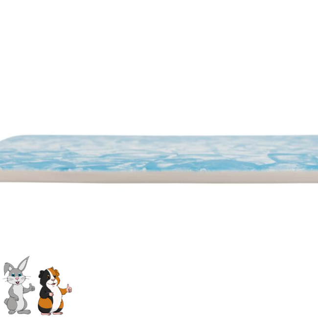 Cooling plate for summer - Ceramic plate for rabbits and guinea pigs - 28 × 20 cm - Blue