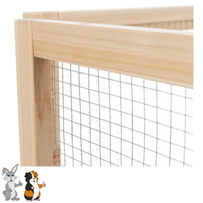 Ren voor binnen - Ren voor konijnen en cavia's - 4 panelen - 50x60 cm - Hout