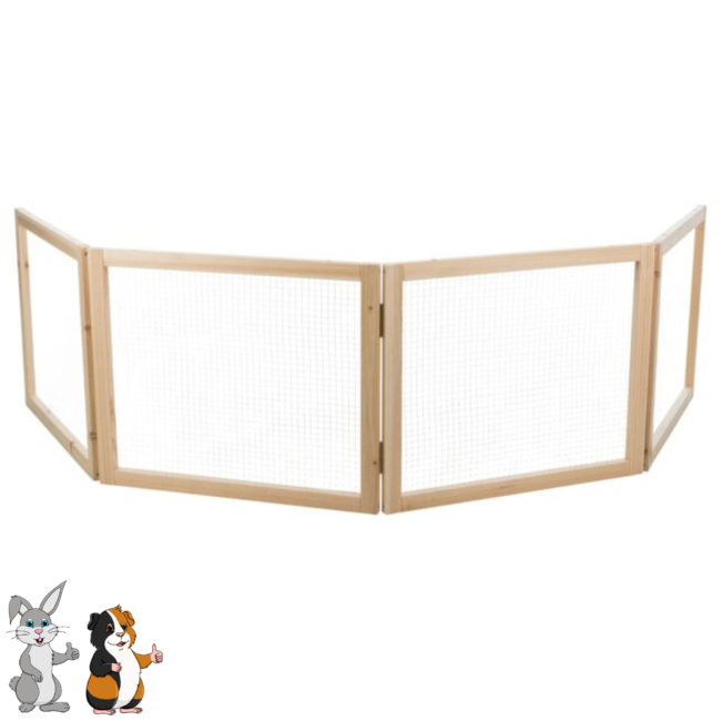 Ren voor binnen - Ren voor konijnen en cavia's - 4 panelen - 50x60 cm - Hout