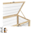 Groot houten hok op wieltjes - Verblijf voor konijnen en cavia's - Voor binnen - 150 x 50 x 60 cm - Hout