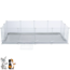 Expandable Guinea Pig Enclosure - Multiple Panels - Indoor Enclosure - 140 × 35 × 70 cm - White