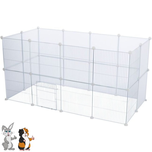 Panels for a Guinea Pig Hutch or Run 140 × 35 × 70 cm, White