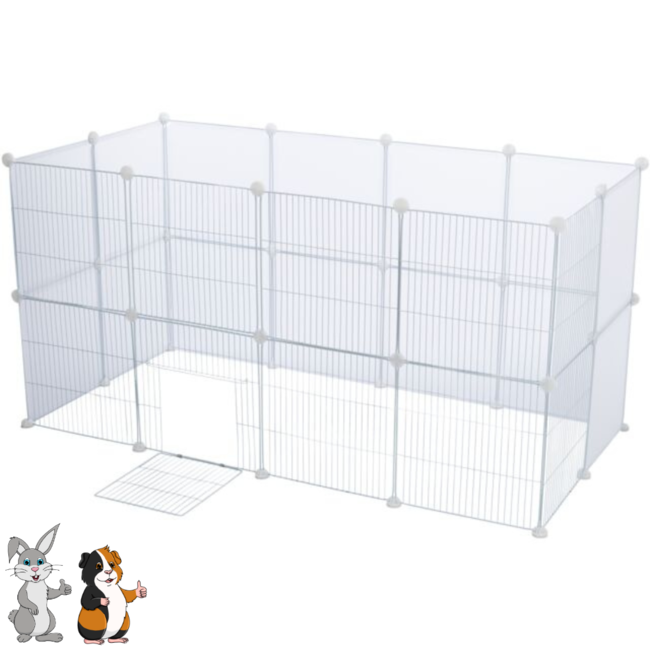 Panels for a Guinea Pig Hutch or Run 140 × 35 × 70 cm, White