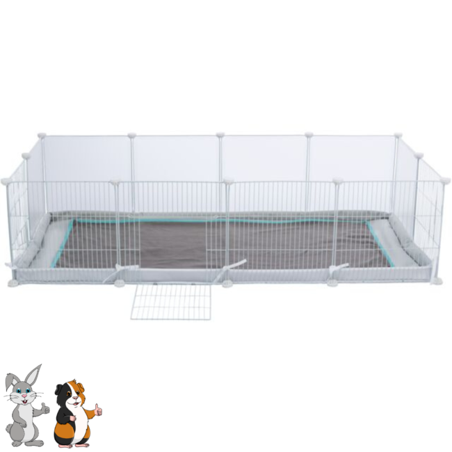 Vloer voor caviaverblijf #62460 - 140 × 70 cm - Grijs / Wit