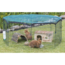 Run with protective net - Metal playpen for rabbits and guinea pigs - Outdoor - ø 150 × 57 cm - Green