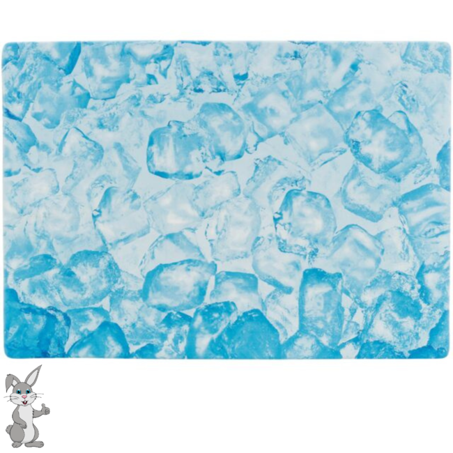 Cooling plate for summer - Ceramic plate for rabbits and guinea pigs - 35 × 25 cm - Blue