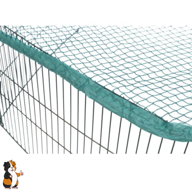 Outdoor Run with Protective Net for Guinea Pigs ø 116 × 38 cm