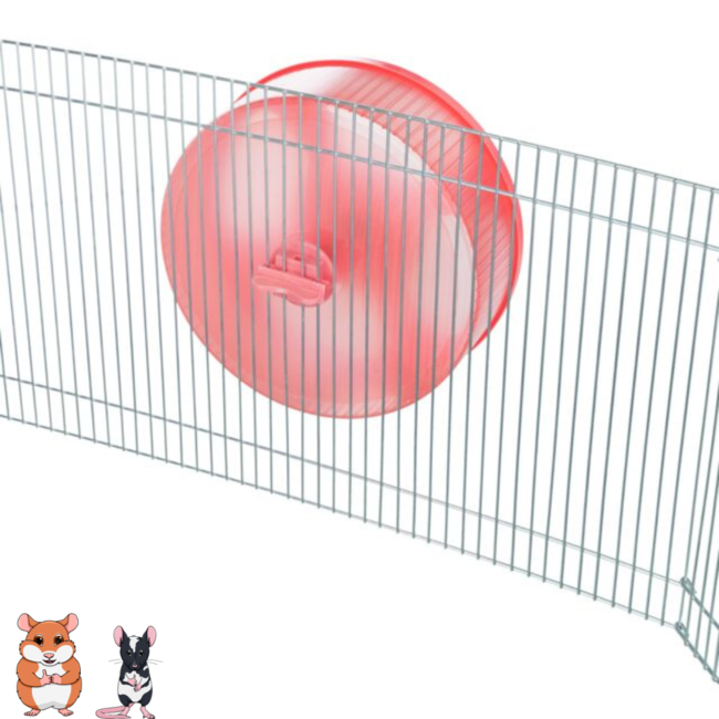 Loopwiel van kunststof voor dwerghamsters en muizen - ø 20 cm - Assorti