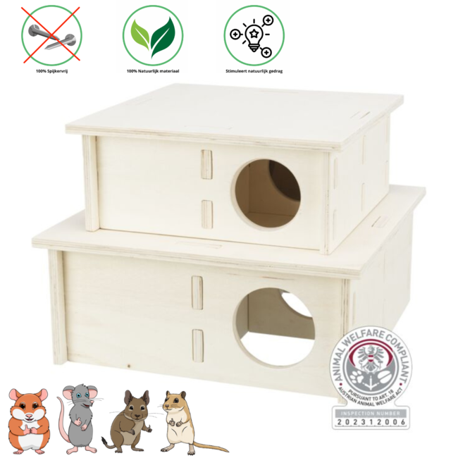 Multi-room House, 4 Rooms 30 × 12 × 30 cm