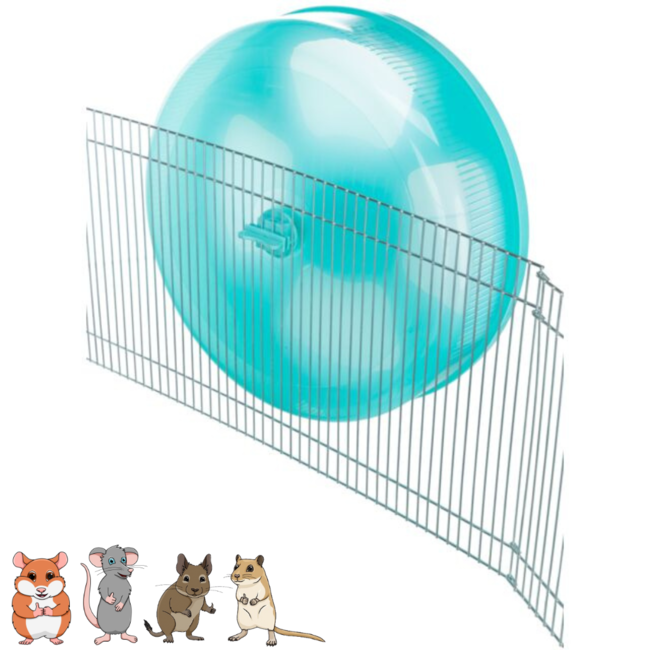 Loopwiel van kunststof voor goudhamsters en ratten - ø 33 cm - Assorti