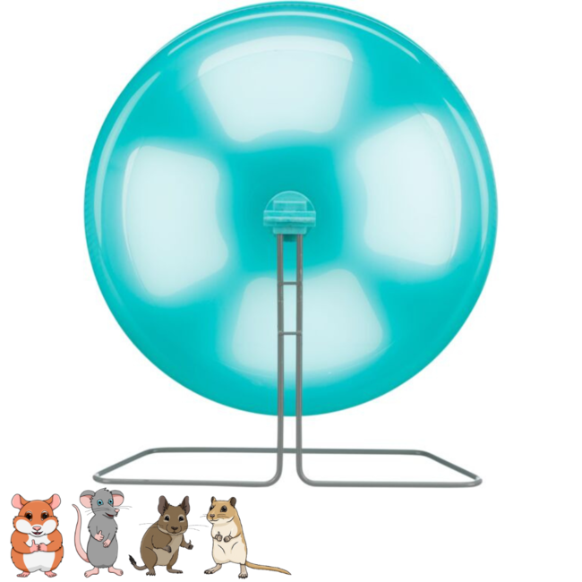 Plastic exercise wheel for golden hamsters and rats - ø 33 cm - Assorted