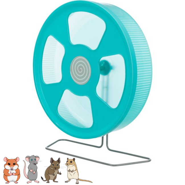 Plastic exercise wheel for golden hamsters and rats - ø 33 cm - Assorted