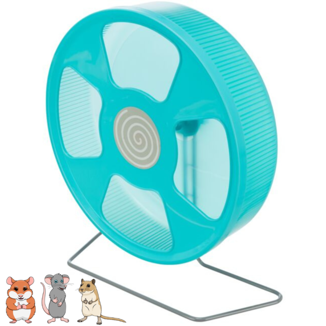 Loopwiel van kunststof voor goudhamsters, ratten en gerbils - ø 28 cm - Assorti