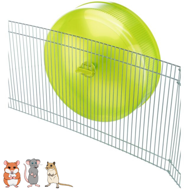 Loopwiel van kunststof voor goudhamsters, ratten en gerbils - ø 28 cm - Assorti