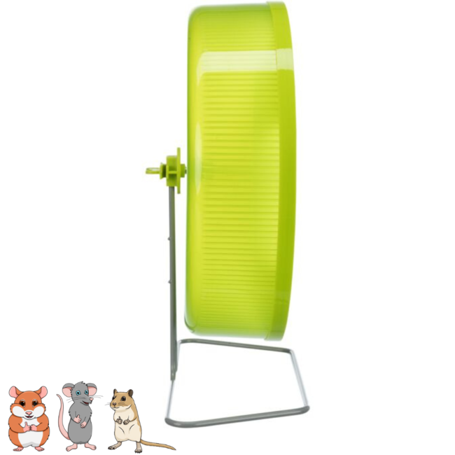 Loopwiel van kunststof voor goudhamsters, ratten en gerbils - ø 28 cm - Assorti