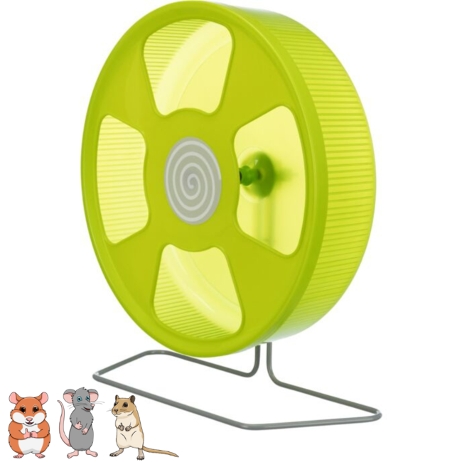 Loopwiel van kunststof voor goudhamsters, ratten en gerbils - ø 28 cm - Assorti
