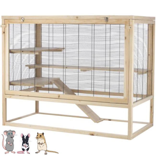 Wooden Rodent Habitat 100 x 80 x 50 cm