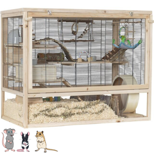 Wooden Rodent Habitat 100 x 80 x 50 cm