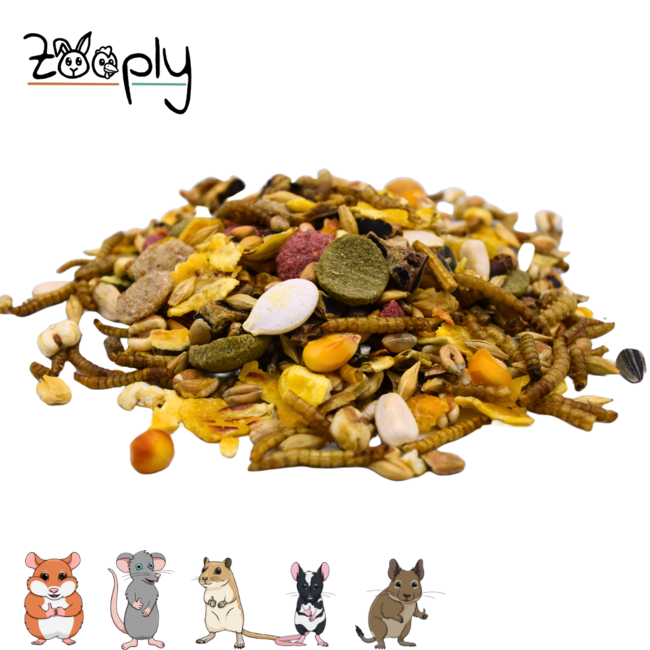 Zooply Knaagdiervoeding Excellent - Complete Feed for Hamsters, Gerbils, Mice and Rats - 800/1750 grams