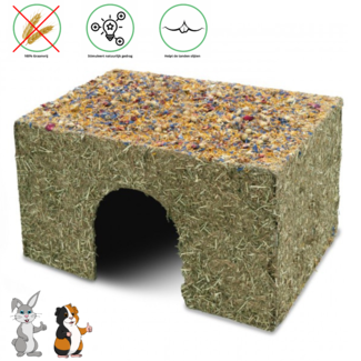 JR Farm Hay House with Flowers - 37 x 24 x 21 cm