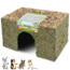 JR Farm Hay House with Flowers - Snack for Guinea Pigs and Other Rodents - 27 x 18 x 17 cm