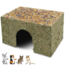 JR Farm Hay House with Flowers - Snack for Guinea Pigs and Other Rodents - 27 x 18 x 17 cm