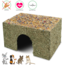 JR Farm Hay House with Flowers - Snack for Guinea Pigs and Other Rodents - 27 x 18 x 17 cm
