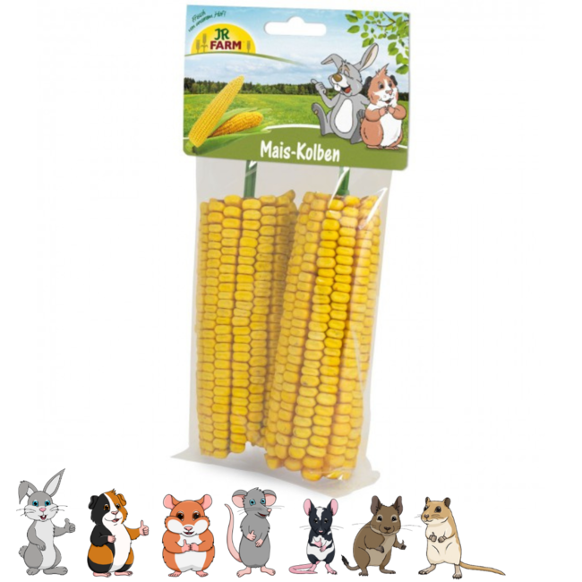 JR Farm Maïskolven - Snack voor konijnen en knaagdieren - 200 gram