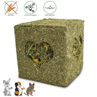 JR Farm Hay block with flowers 450 grams