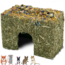 JR Farm Hay House with Flowers - Snack for Rodents - 15 x 9 x 10 cm