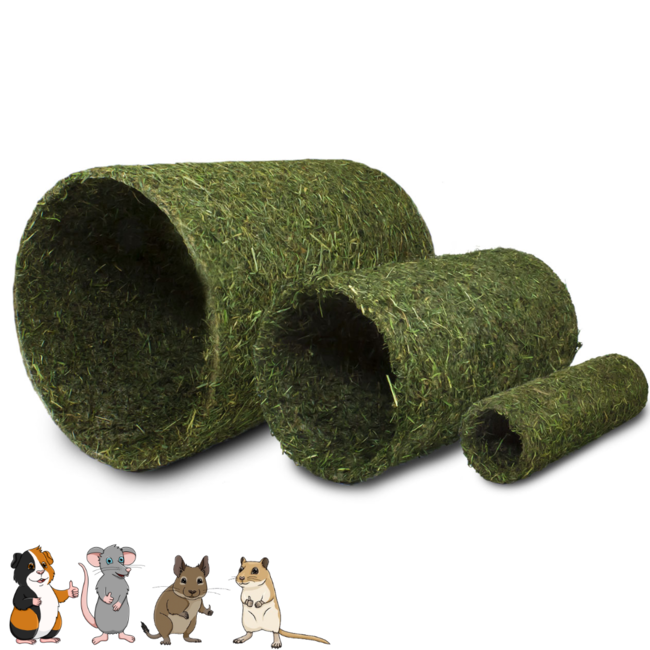 JR Farm Hooitunnel - Snack voor cavia's - 380 gram - Eetbare tunnel van bergweidehooi