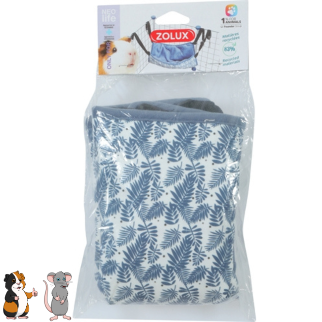 Zolux neolife hangmat - Hangmat voor knaagdieren - 37 x 35 cm - Blauw