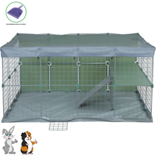 Zolux neopark - Verblijf voor konijnen - Uitbreidbaar door panelen - 140 x 105 x 70 cm