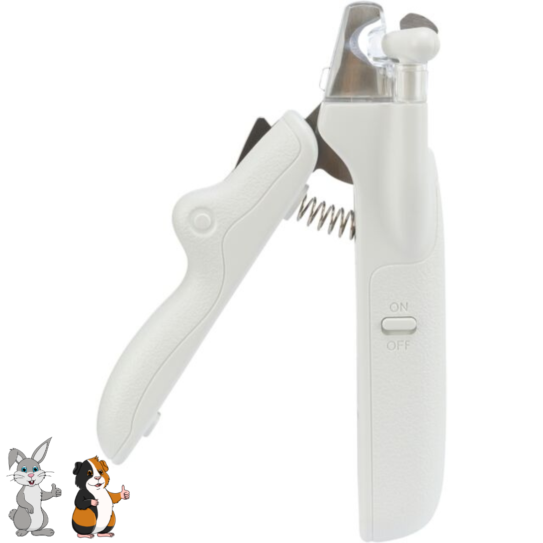 Trixie Nagelschaar met LED-Verlichting - Nagelschaar voor konijnen en cavia's - 15 cm - Wit