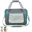 Vervoerstas Vicky - Stevige tas om konijnen en cavia's in te vervoeren - 40 × 27 × 28 cm - Grijs / Blauw